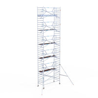 Rolsteiger Professional 135x305 12,2m werkhoogte carbon vloer tegen de gevel