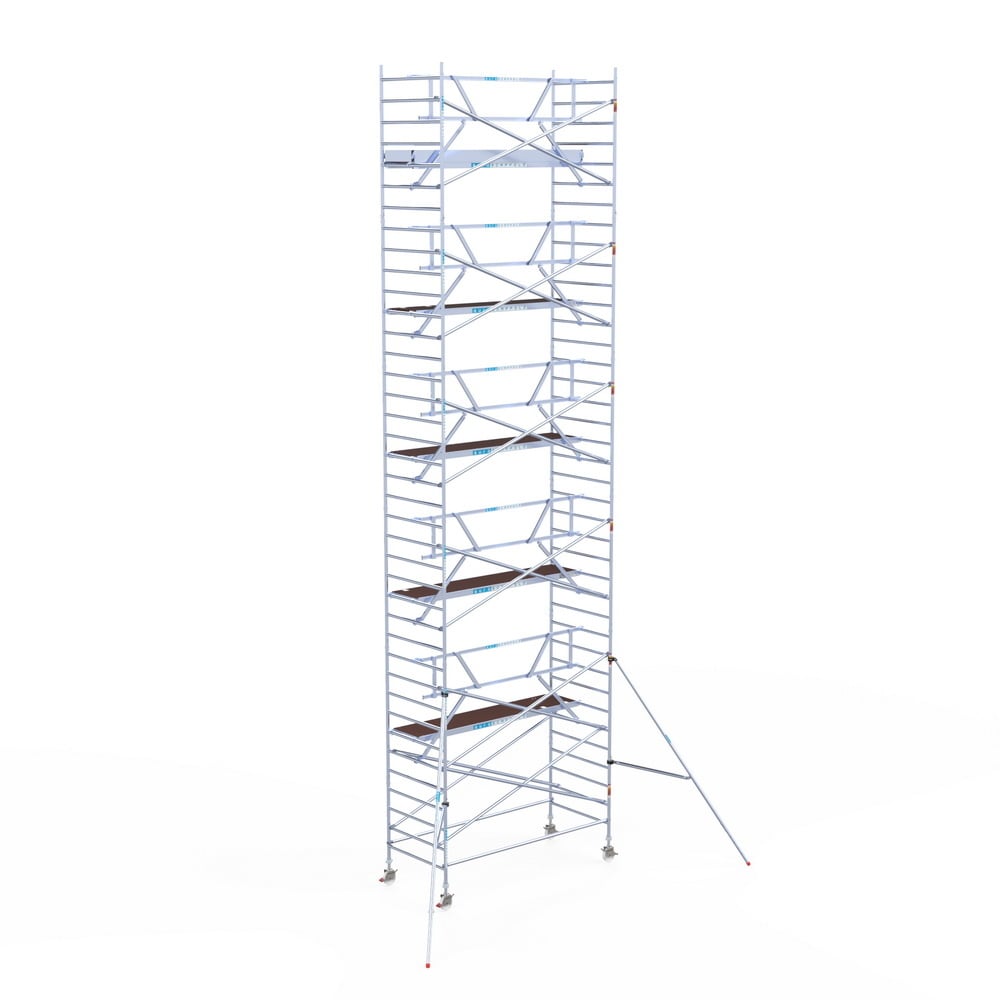 Rolsteiger Professional 135x305 12,2m werkhoogte carbon vloer tegen de gevel
