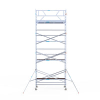 Rolsteiger Original  135x305 9,2m werkhoogte carbon vloer tegen de gevel