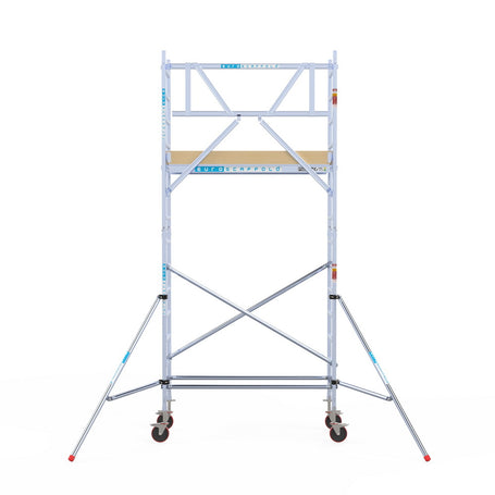 Rolsteiger Basic 75x190 5,2m werkhoogte carbon vloer tegen de gevel