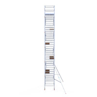 Steigeraanhanger afsluitbaar 250 + Rolsteiger Standaard 135x250 12,2m werkhoogte
