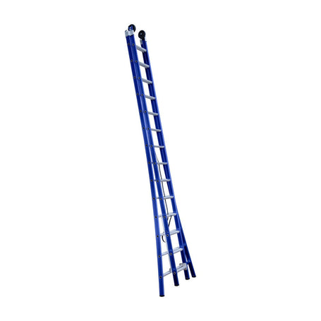 Eurostairs Reform ladder dubbel uitgebogen 2x14 sporten BLAUW