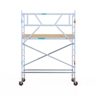 Rolsteiger Basic 90x250 4,2m werkhoogte carbon vloer tegen de gevel