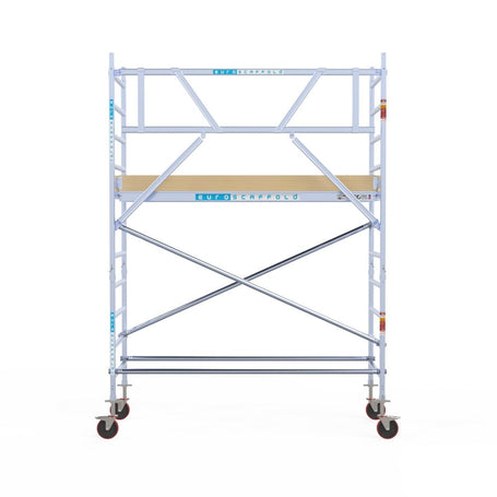 Rolsteiger Basic 90x250 4,2m werkhoogte carbon vloer tegen de gevel