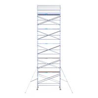 Steigeraanhanger afsluitbaar 305 + Rolsteiger Standaard 135x305 12,2m werkhoogte carbon vloer