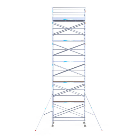Steigeraanhanger afsluitbaar 305 + Rolsteiger Standaard 135x305 12,2m werkhoogte carbon vloer