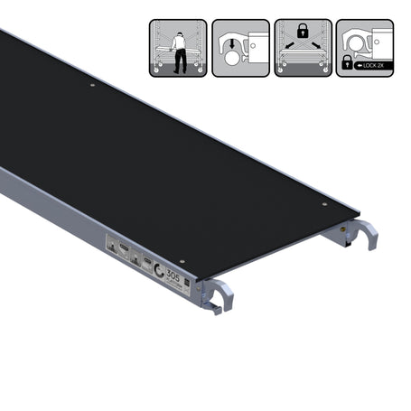 Rolsteiger Professional 135x305 14,2m werkhoogte carbon vloer vrijstaand