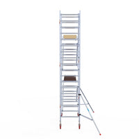 Rolsteiger Basic 90x190 6,2m werkhoogte carbon vloer tegen de gevel