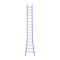 Eurostairs Ladder enkel uitgebogen 1x16 sporten BLAUW