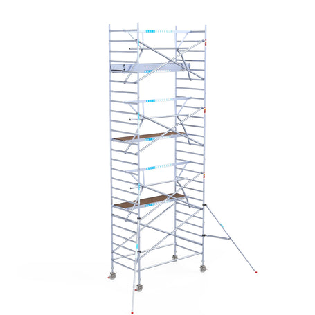 Steigeraanhanger afsluitbaar 250 + Rolsteiger Standaard 135x250 8,2m werkhoogte carbon vloer enkele voorloopleuning