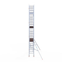 Rolsteiger Professional 75x250 8,2m werkhoogte carbon vloer tegen de gevel