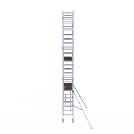 Rolsteiger Professional 75x250 8,2m werkhoogte carbon vloer tegen de gevel