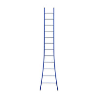 Eurostairs Ladder enkel uitgebogen 1x12 sporten BLAUW