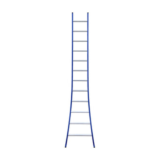 Eurostairs Ladder enkel uitgebogen 1x12 sporten BLAUW