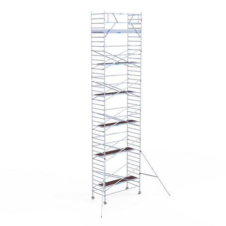 Rolsteiger Original  135x305 13,2m werkhoogte carbon vloer tegen de gevel