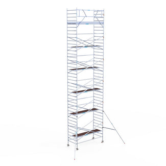 Rolsteiger Original  135x305 13,2m werkhoogte carbon vloer tegen de gevel