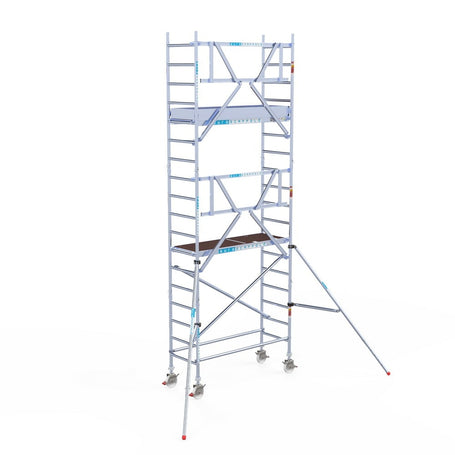 Rolsteiger Professional 75x190 6,2m werkhoogte carbon vloer tegen de gevel