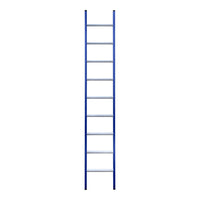 Eurostairs Ladder enkel recht 1x9 sporten BLAUW