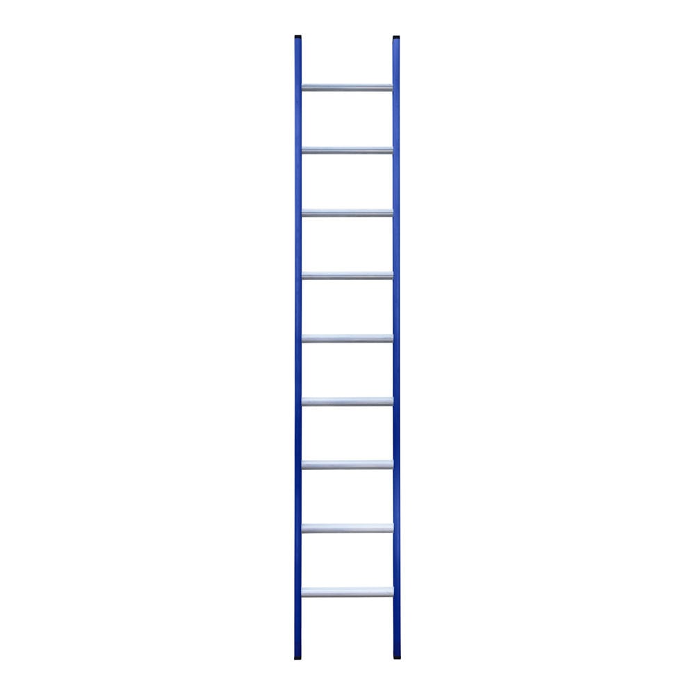 Eurostairs Ladder enkel recht 1x9 sporten BLAUW
