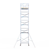 Rolsteiger Basic 135x190 11,2m werkhoogte carbon vloer tegen de gevel