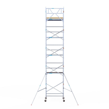 Rolsteiger Basic 135x190 11,2m werkhoogte carbon vloer tegen de gevel