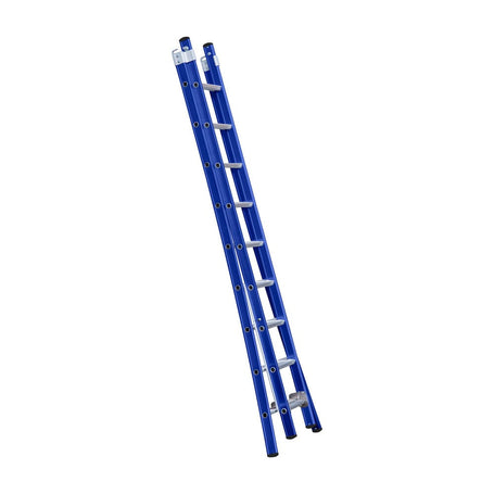 Eurostairs Reform ladder dubbel uitgebogen 2x9 sporten BLAUW