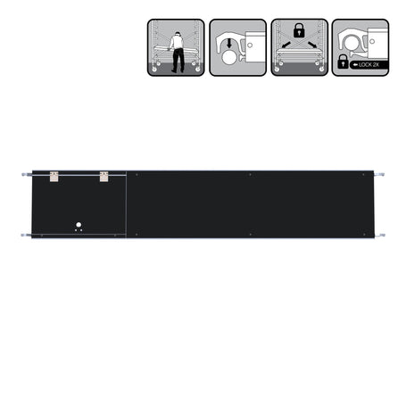 Platform met luik 400 cm Carbondeck (lichtgewicht)
