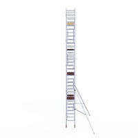 Rolsteiger Basic 75x190 10,2m werkhoogte carbon vloer tegen de gevel