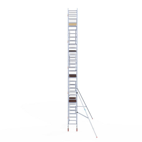 Rolsteiger Basic 75x190 10,2m werkhoogte carbon vloer tegen de gevel