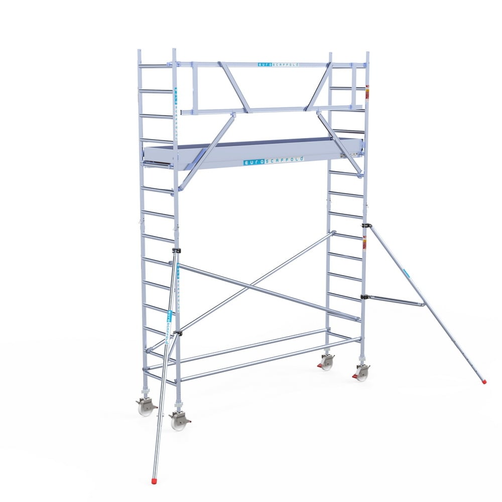 Rolsteiger Original  75x305 5,2m werkhoogte carbon vloer tegen de gevel