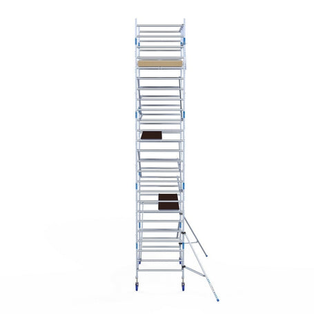 Steigeraanhanger Afsluitbaar 250 + Rolsteiger Alumexx Light 135x250 8,2m werkhoogte