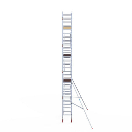 Rolsteiger Basic 75x190 9,2m werkhoogte carbon vloer tegen de gevel