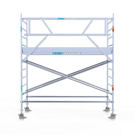 Rolsteiger Original  135x305 4,2m werkhoogte carbon vloer tegen de gevel