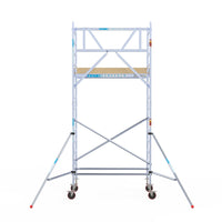 Rolsteiger Basic 90x190 5,2m werkhoogte carbon vloer tegen de gevel