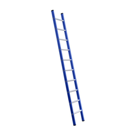 Eurostairs Ladder enkel recht 1x10 sporten BLAUW