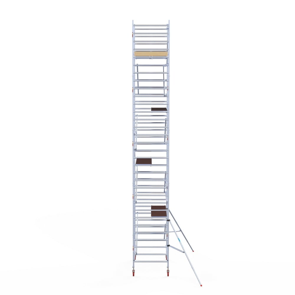 Rolsteiger Basic 135x190 10,2m werkhoogte carbon vloer tegen de gevel
