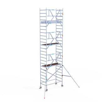 Rolsteiger Professional 90x190 8,2m werkhoogte carbon vloer tegen de gevel