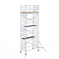 Rolsteiger Basic 135x250 8,2m werkhoogte carbon vloer tegen de gevel