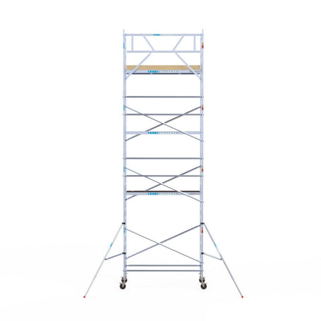 Rolsteiger Basic 90x250 9,2m werkhoogte carbon vloer tegen de gevel