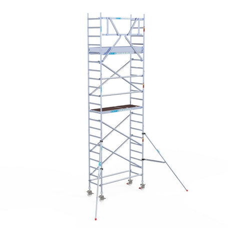 Rolsteiger Original  75x190 7,2m werkhoogte carbon vloer tegen de gevel