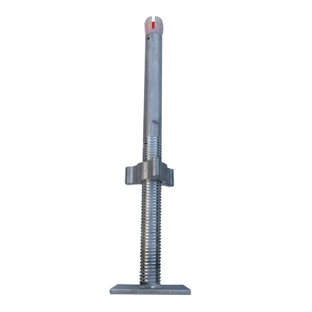 Aluminium spindel 60 cm en voetplaat