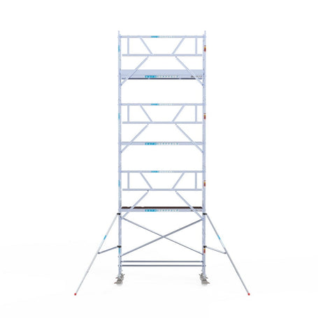 Rolsteiger Professional 75x250 8,2m werkhoogte carbon vloer tegen de gevel