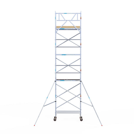 Rolsteiger Basic 75x190 9,2m werkhoogte carbon vloer tegen de gevel