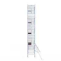 Rolsteiger Professional 135x190 10,2m werkhoogte carbon vloer tegen de gevel