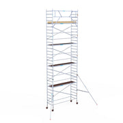 Rolsteiger Basic 90x305 10,2m werkhoogte carbon vloer tegen de gevel