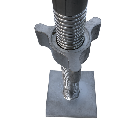Aluminium spindel 60 cm en voetplaat