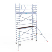 Rolsteiger Original  90x305 6,2m werkhoogte carbon vloer tegen de gevel