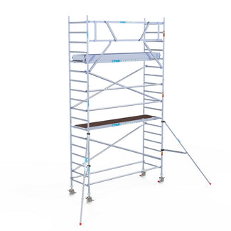 Rolsteiger Original  90x305 6,2m werkhoogte carbon vloer tegen de gevel
