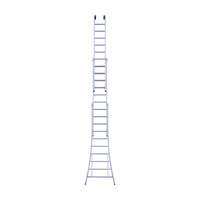 Eurostairs Reform ladder driedelig uitgebogen 3x10 sporten + gevelrollen