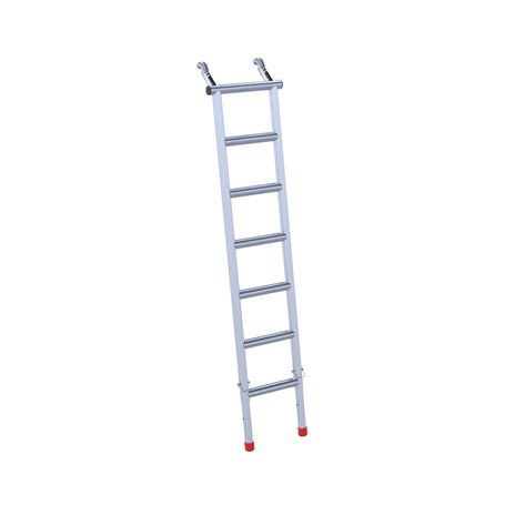 Verstelbare steigerladder (rond) met klauwkoppelingen 